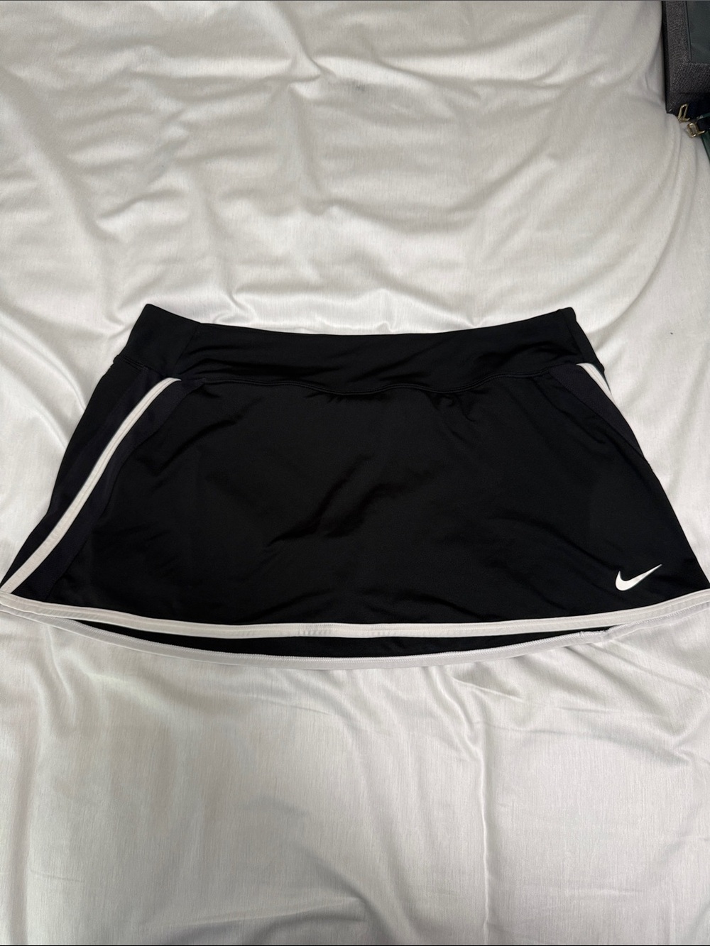 Nike Black Skort with White Piping and Swoosh